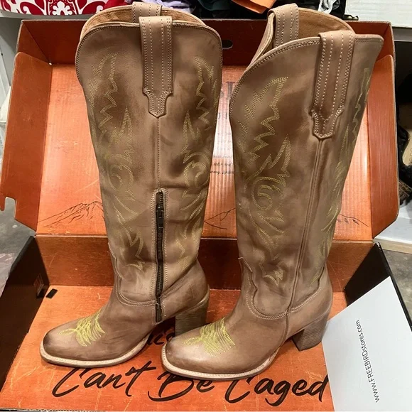 Tan Freebird Western Cowboy Boots - Picture 1 of 5